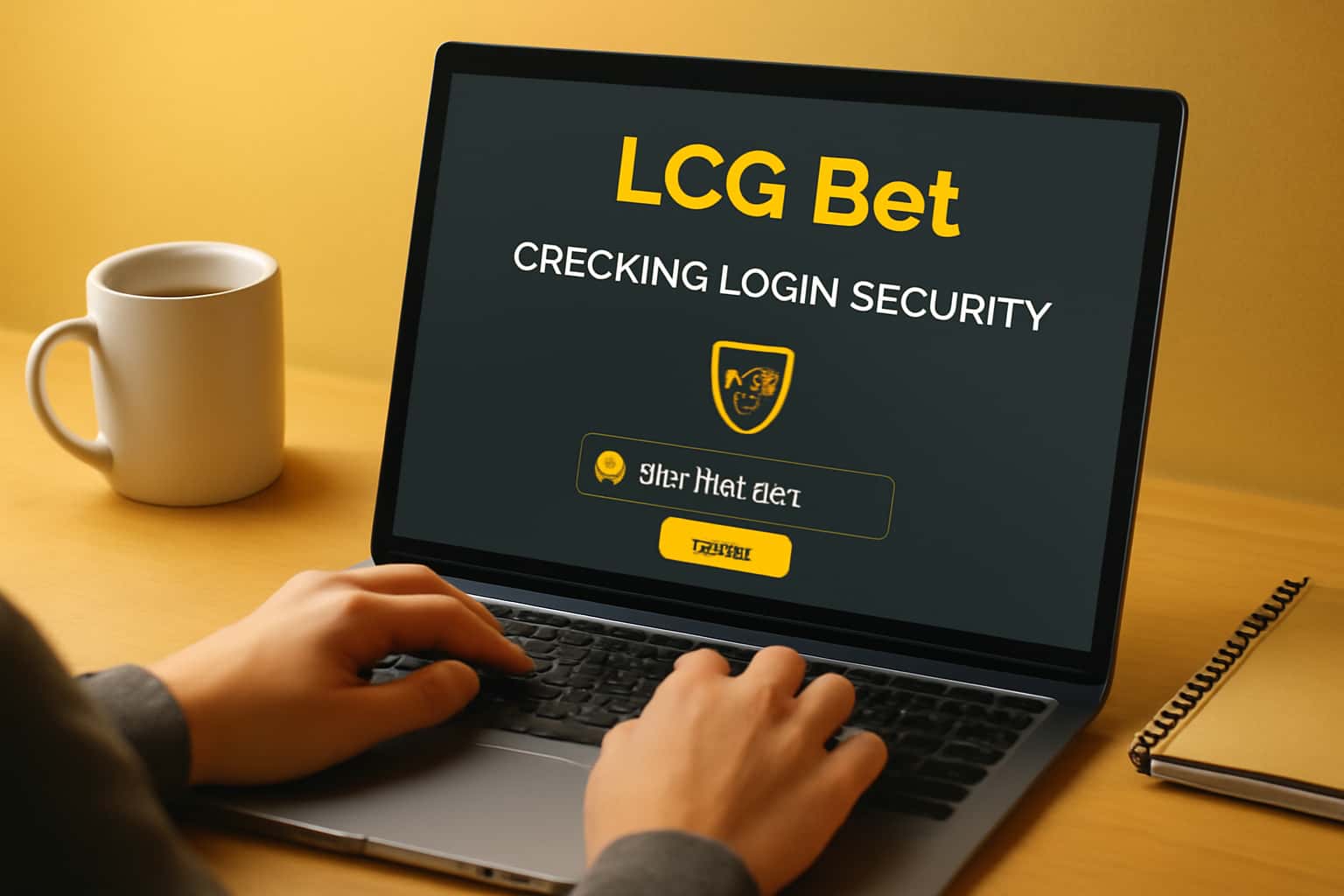 Informational scene on login security for LCG Bet.