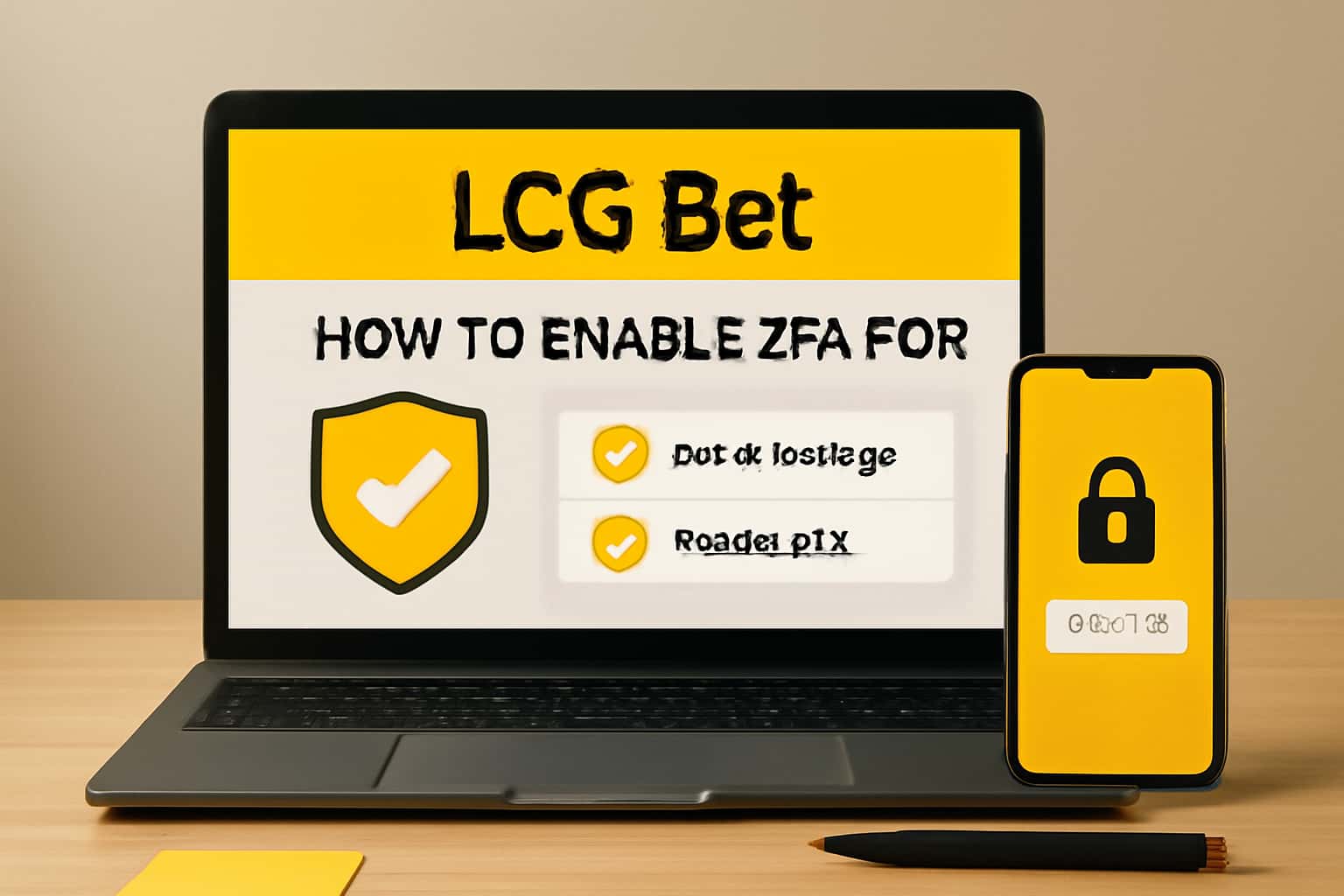 Neutral informational scene depicting 2FA setup for LCG Bet.