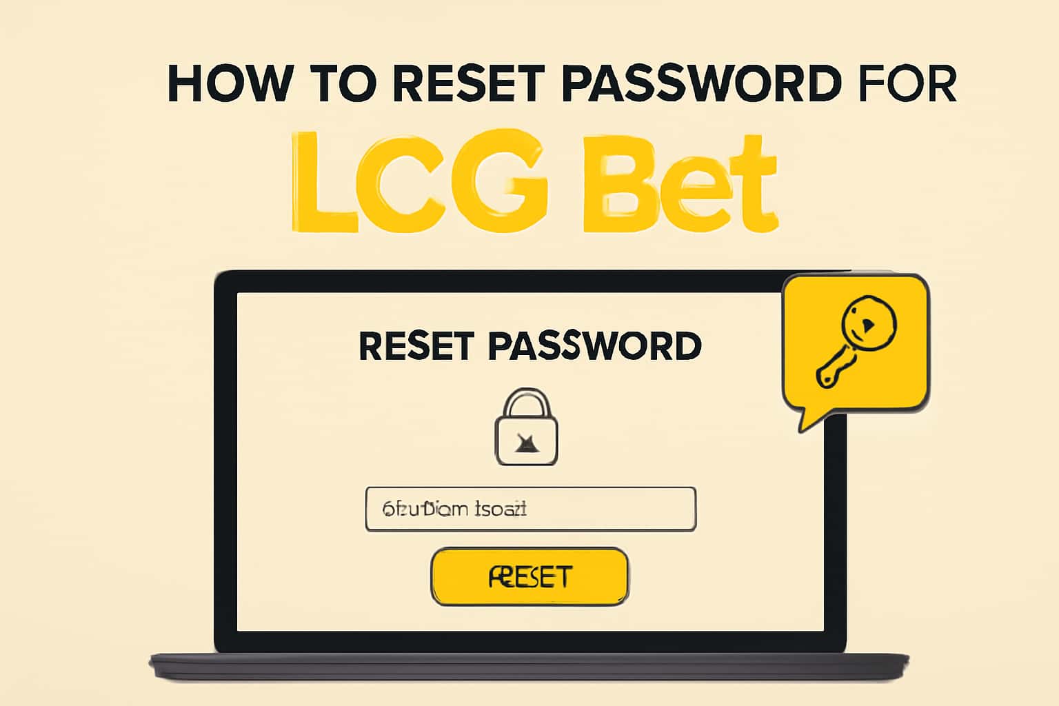 Visual representation of the password reset process for LCG Bet.
