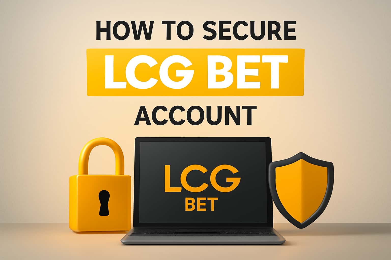 Informational graphic on securing LCG Bet account.