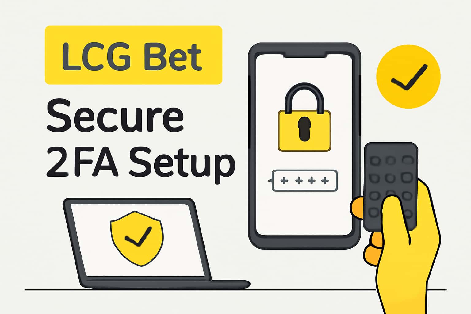 Visual representation of LCG Bet 2FA Setup process.