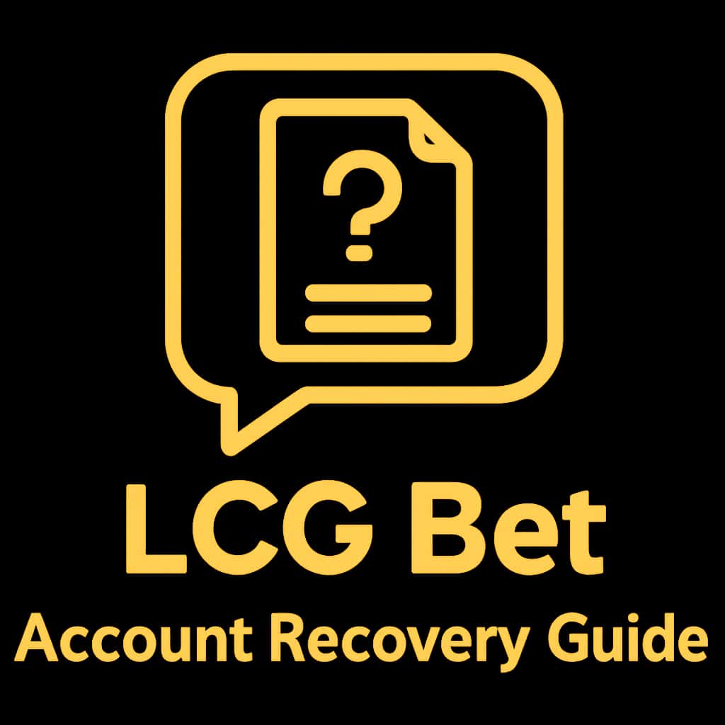 A badge representing the LCG Bet Account Recovery Guide.