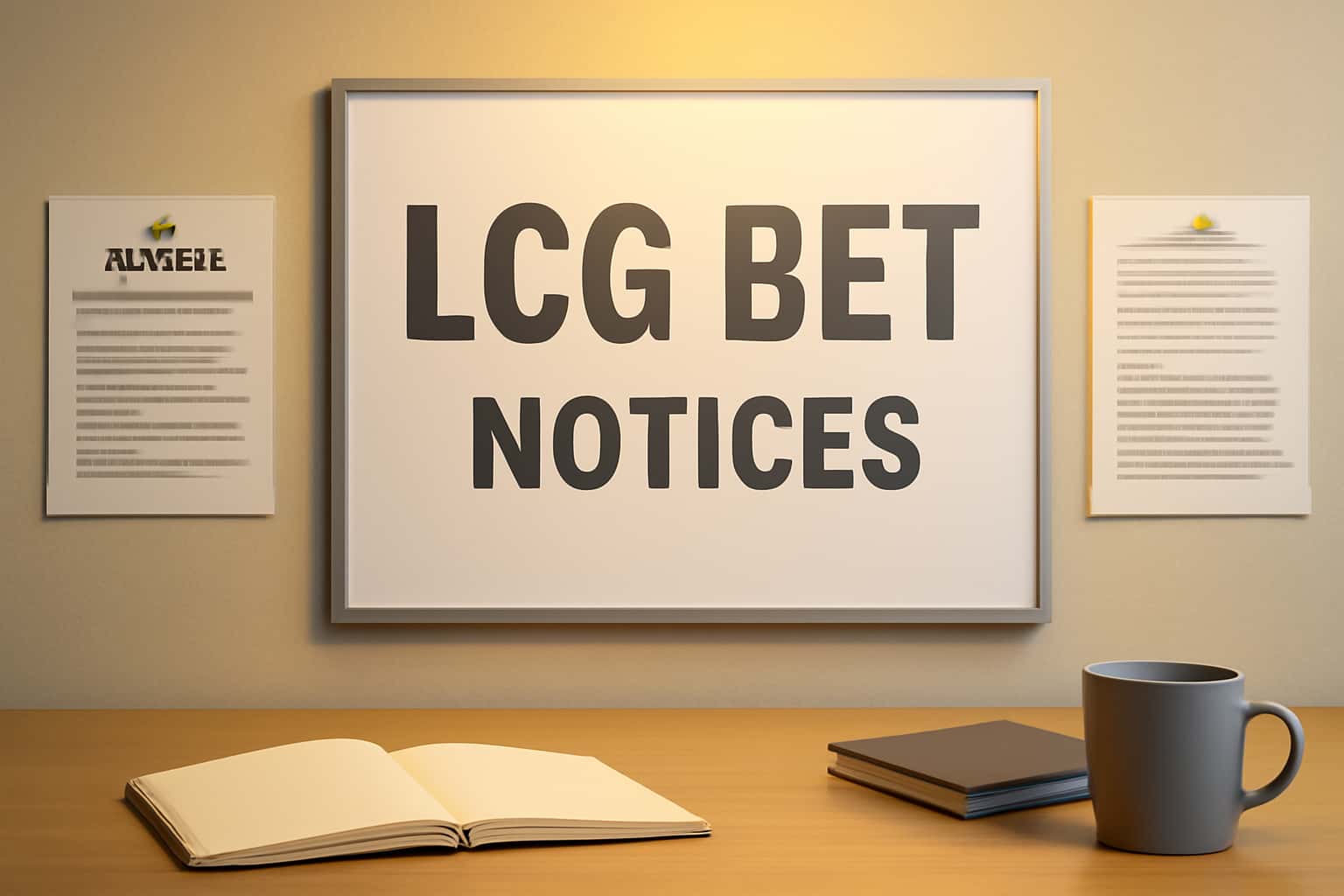 A neutral informational scene about LCG Bet Notices