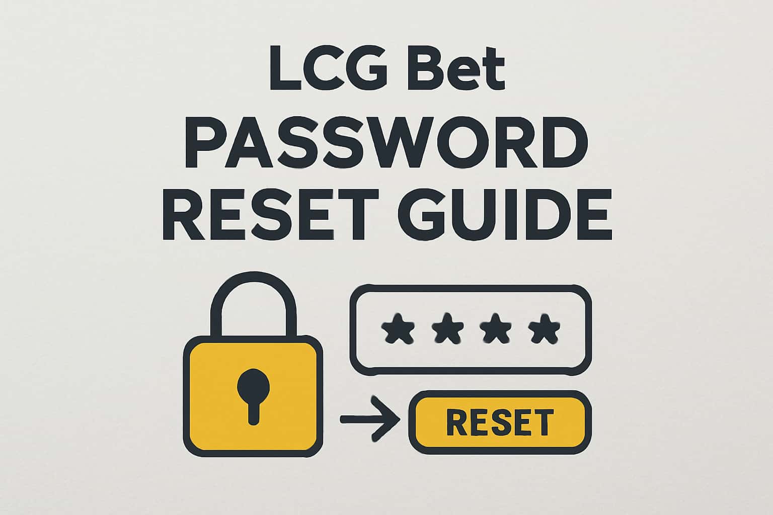 An informative visual representation of the LCG Bet Password Reset Guide with highlights of security measures.