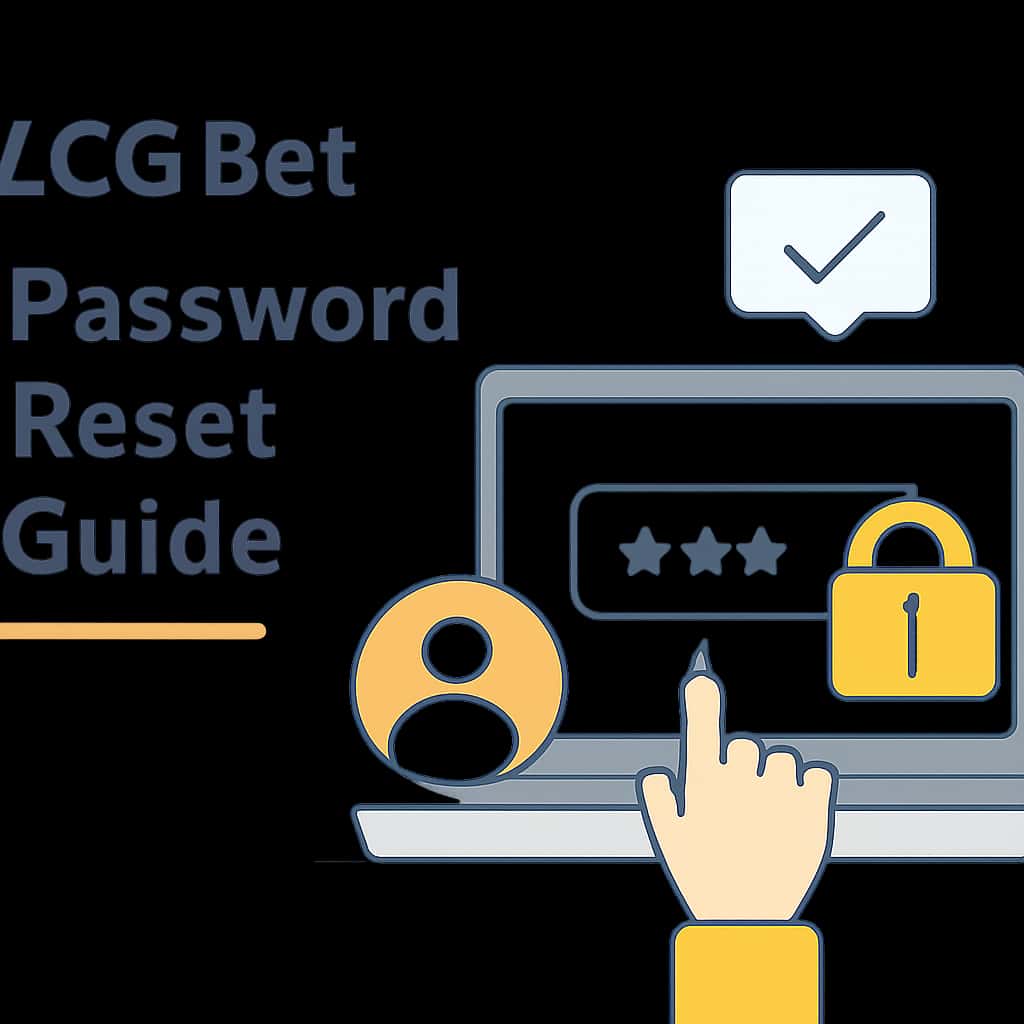 An educational diagram outlining the steps of the LCG Bet Password Reset process.