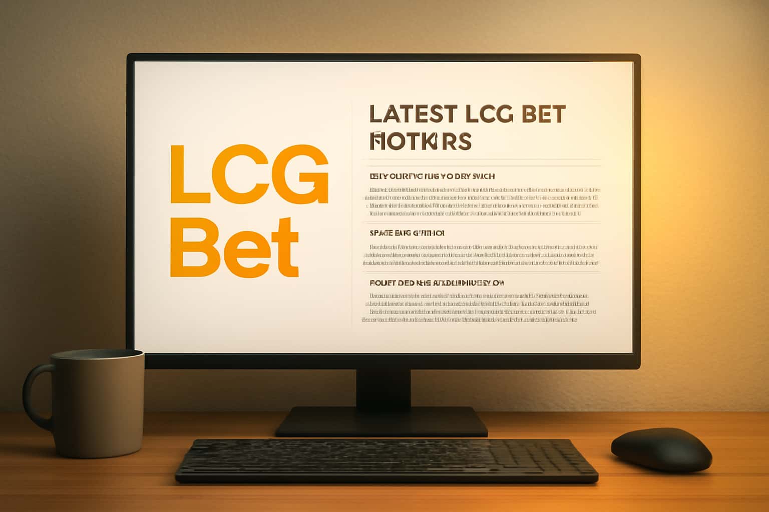 A visual representation of the latest notices related to LCG Bet, emphasizing security and access.