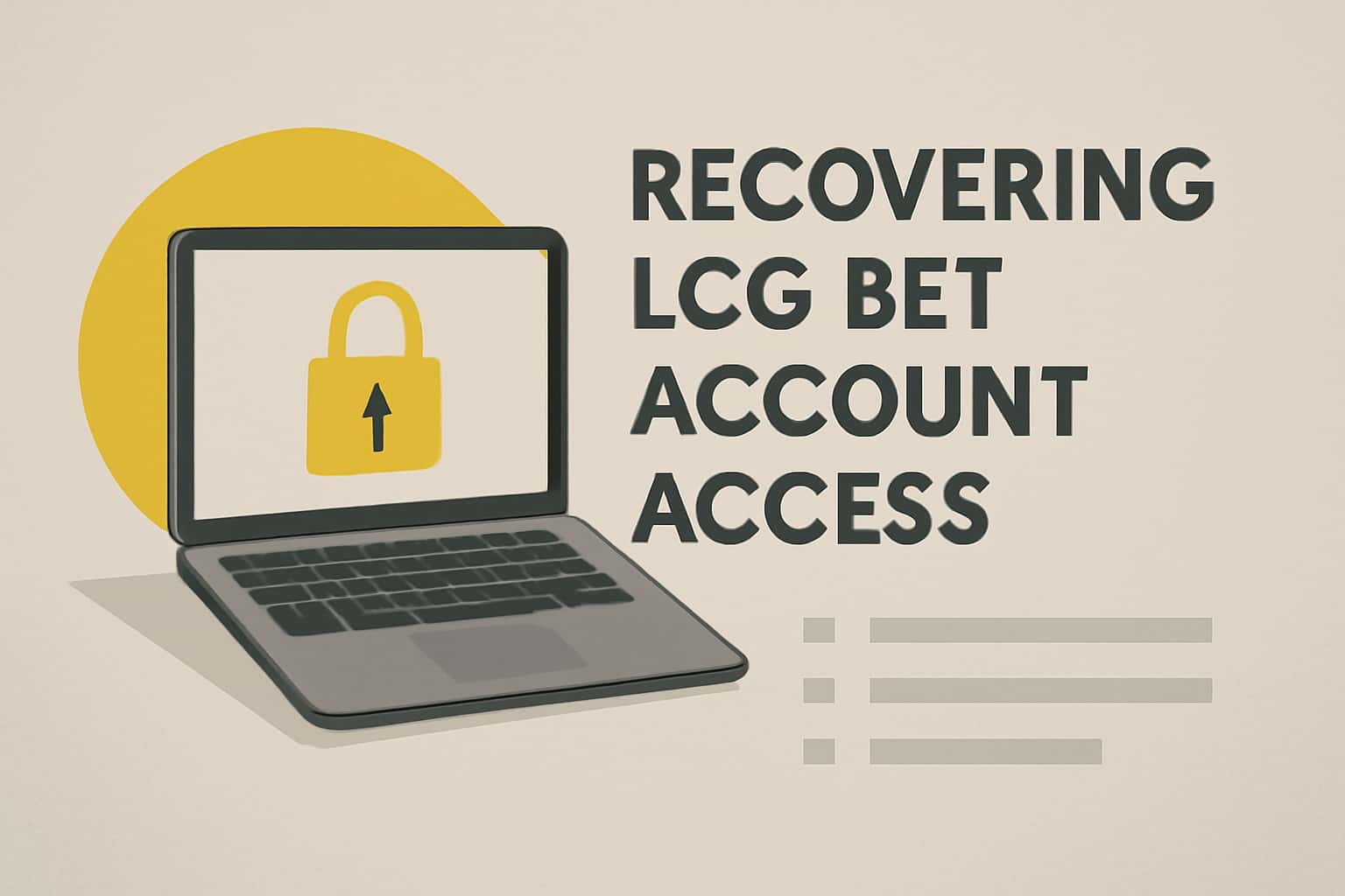 Visual representation of LCG Bet account recovery process