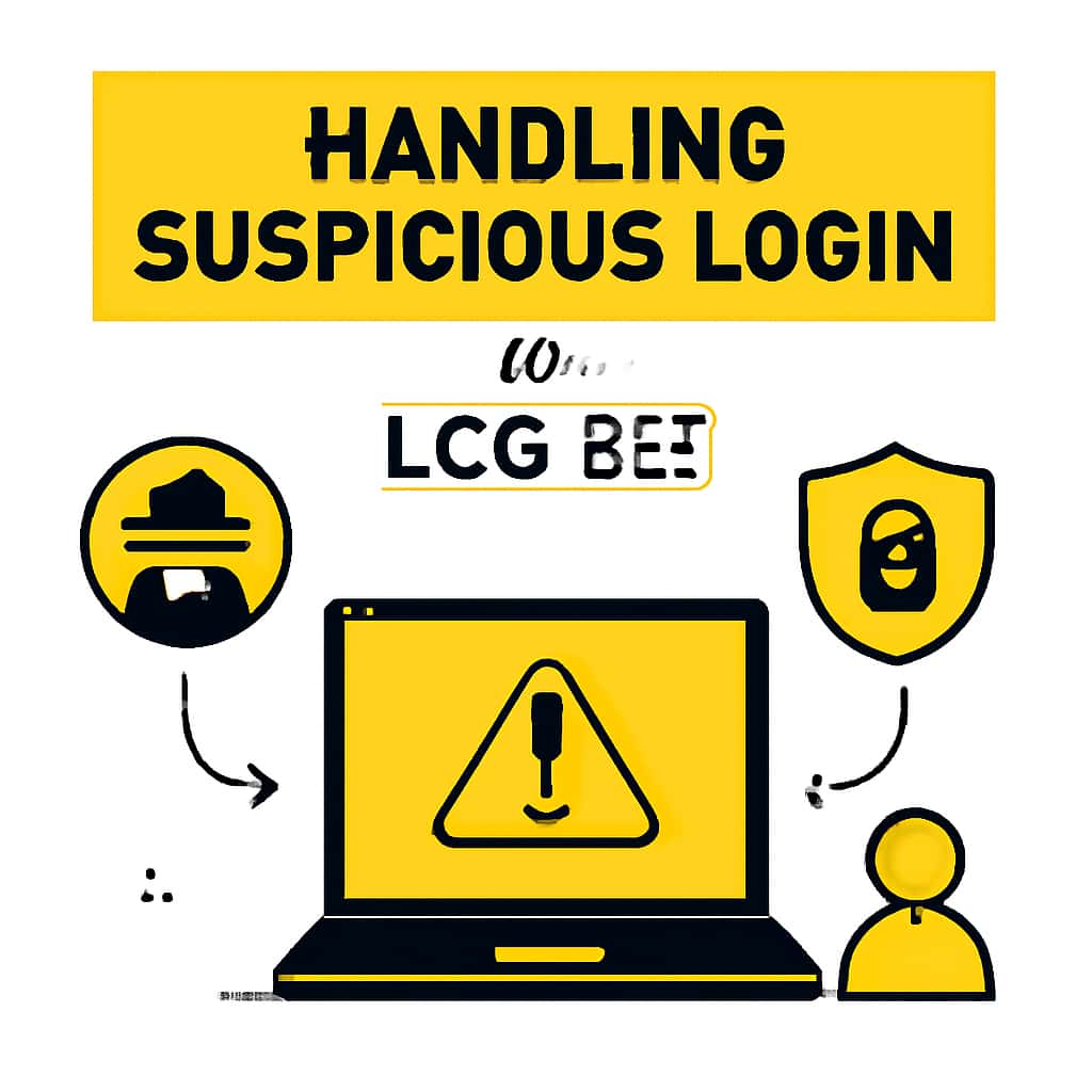 Diagram illustrating steps for managing suspicious logins for LCG Bet.